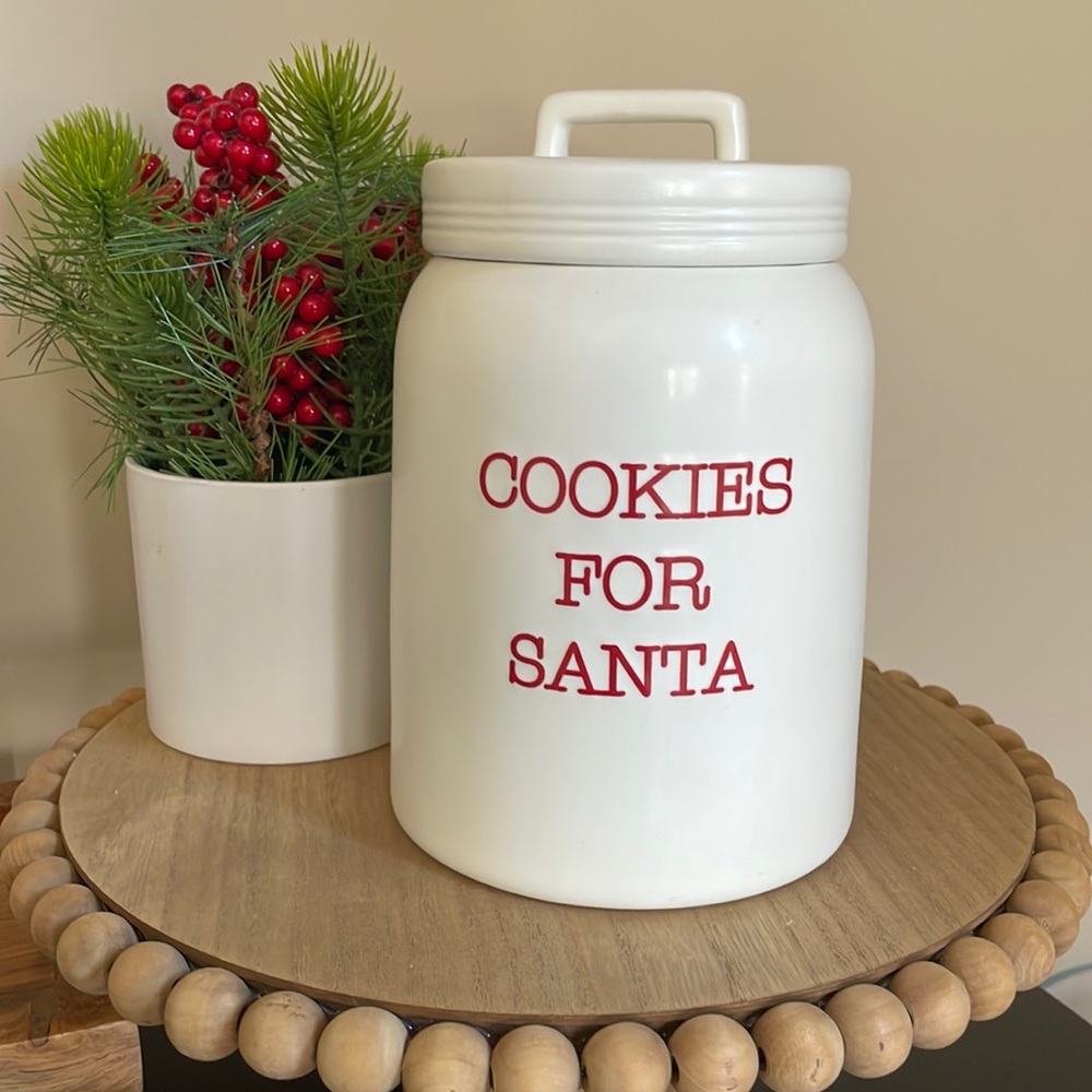 Holiday Cookies For Santa Cookie Jar/Canister